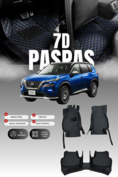 stiloto سجادة أرضية للسيارة من الجلد 7D لنيسان إكس-تريل إي-باور (2023 وما بعد...