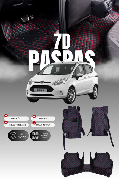 stiloto سجادة أرضية جلدية للسيارة فورد بي-ماكس (2012-2017) بتصميم حوض سباحة |...