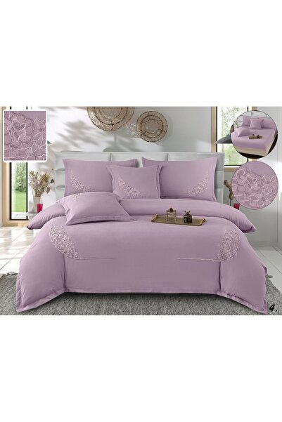 Casa de Vis Double bed linen set, satin cotton, 180 x 200 cm, 6 pieces, with elastic, plain, Casa de Vis, CB-4
