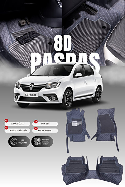 stiloto سجادة أرضية للسيارة من الجلد لرينو سيمبول (2013-2020) 8D |   حماية كا...