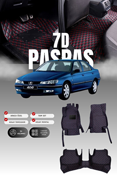 stiloto دواسة سيارة جلدية لبيجو 406 (1995-2004) طراز 7D |   حماية كاملة، قص م...