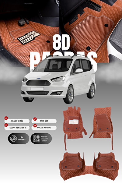 stiloto Ford Tourneo Courier (2014-2023) 8D Deri Havuzlu Oto Paspas | Tam Kor...