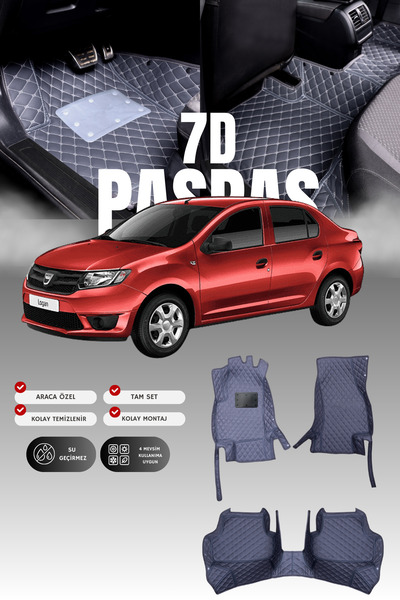 stiloto دواسة سيارة جلدية سباعية الأبعاد لداسيا لوجان (2012-2020) |   حماية ك...