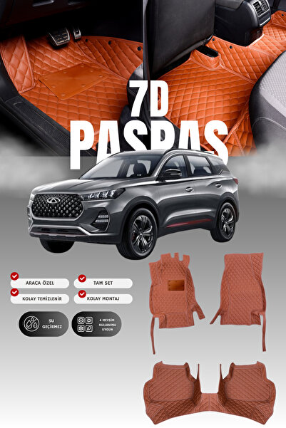 stiloto سجادة أرضية للسيارة من الجلد لسيارة شيري تيجو 7 برو (2020 وما بعدها) ...