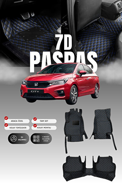 stiloto سجادة أرضية للسيارة من الجلد بتصميم حوض السباحة لهوندا سيتي (2021 وما...