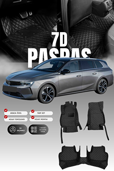 stiloto سجادة أرضية جلدية لسيارة أوبل أسترا إل ستيشن واجن (2021 وما بع ذلك) 7...