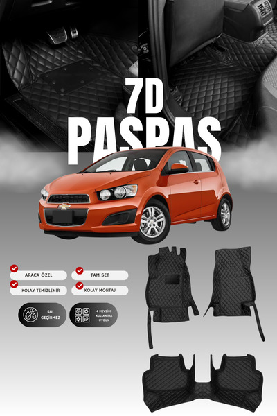 stiloto دواسة سيارة جلدية لشيفروليه أفيو (2011-2020) بتصميم حوض سباحة سباعي ا...