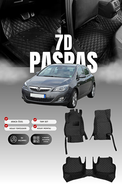 stiloto Opel Astra J Sedan (2010-2015) 7D Deri Havuzlu Oto Paspas | Tam Korum...