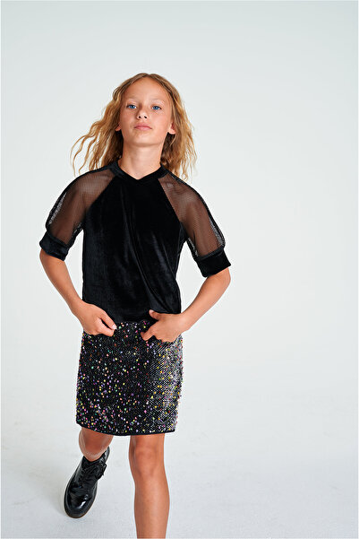 Lia Lea Girl Black Blouse