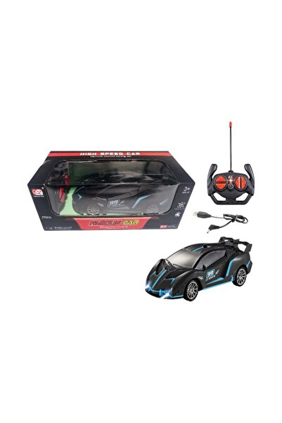 Toysea 1:18 Scale RC Car with 4 Functions, LED Lights, USB Charger, High-Speed Racing Toy for Kids