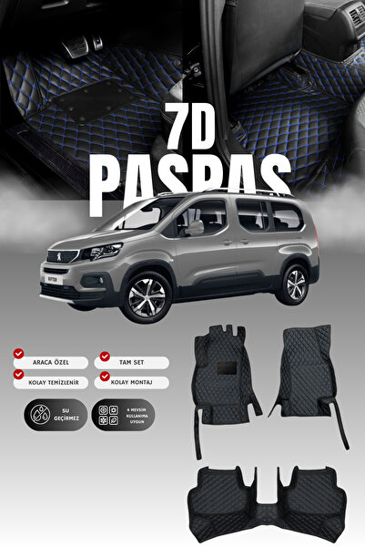 stiloto دواسة سيارة جلدية سباعية الأبعاد لبيجو ريفتر (2018-2024) |   حماية كا...