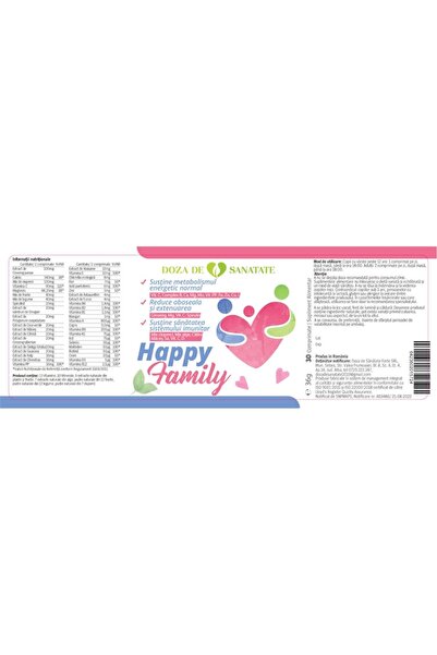 Doza de Sanatate Multivitamin dietary supplement, Doza de Sanatate, Happy Family, 30 tablets