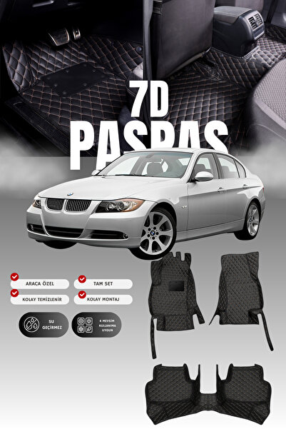 stiloto سجادة أرضية جلدية للسيارة بي إم دبليو الفئة الثالثة E90 (2005-2013) ب...