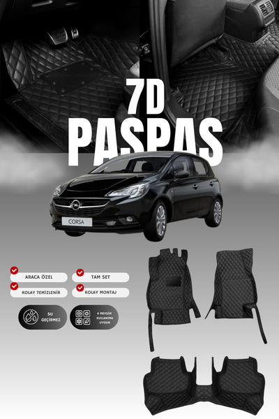 stiloto دواسة سيارة جلدية لسيارة أوبل كورسا إي (2014-2019) بتصميم حوض سباحة م...