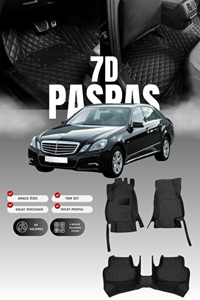 stiloto دواسة سيارة جلدية لمرسيدس E180 / W212 (2013-2016) بتصميم حوض سباحة 7D...