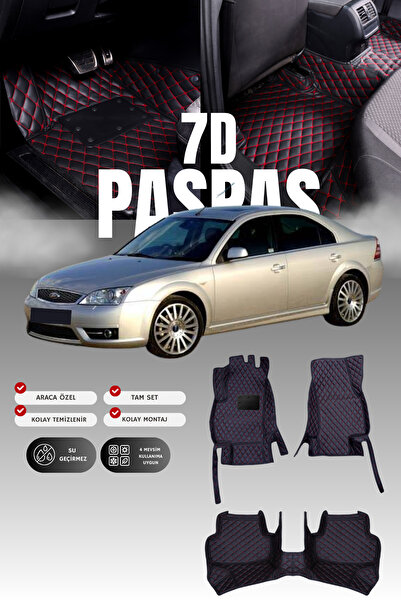 stiloto سجادة أرضية جلدية للسيارة فورد مونديو (2003-2007) 7D |   حماية كاملة،...
