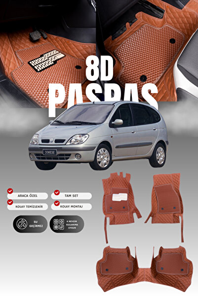 stiloto سجادة أرضية للسيارة من الجلد لرينو سينيك 1 (1997-2003) 8D |   حماية ك...