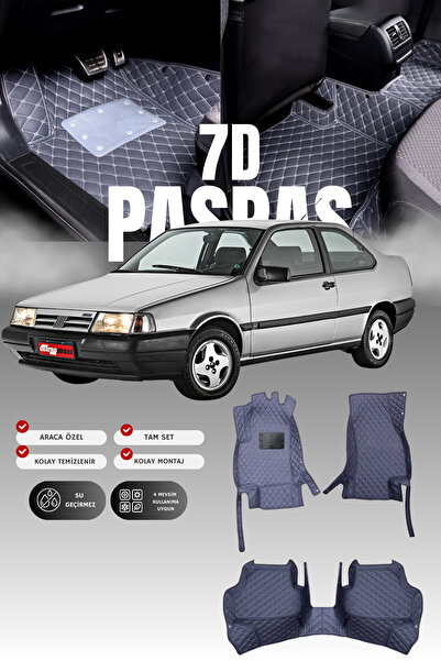 stiloto سجادة أرضية للسيارة من الجلد لسيارة فيات تيمبرا (1991-1999) 7D |   حم...