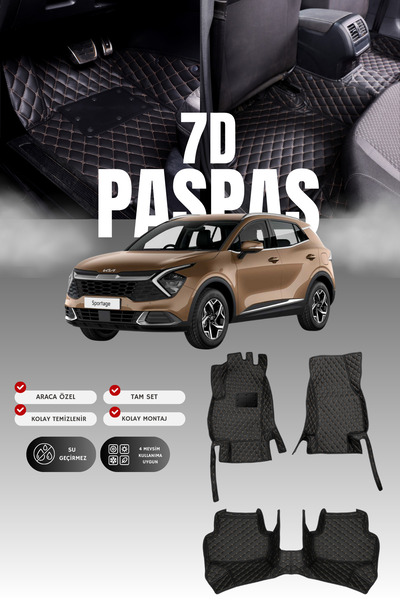 stiloto سجادة أرضية جلدية لسيارة كيا سبورتاج (2021 وما بعدها) بتصميم حوض سباح...