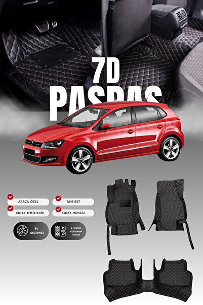 stiloto فولكس فاجن بولو (2010-2017) سجادة أرضية للسيارة من الجلد 7D |   حماية...