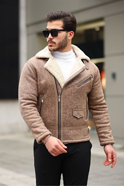 Lord جاكيت معطف رجالي من جلد نابا مبطن بالفرو بالكامل عالي الجودة