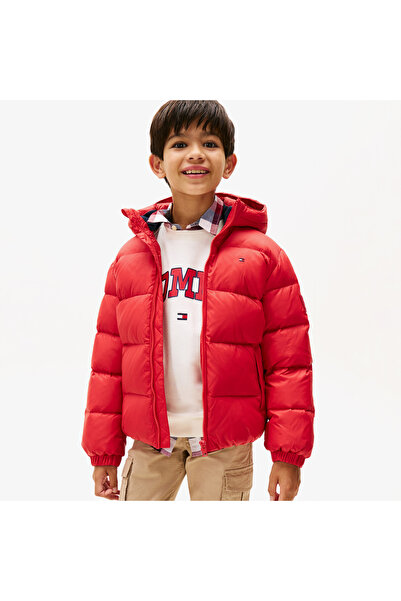 Tommy Hilfiger Essential Down Çocuk Puffer Kırmızı Mont
