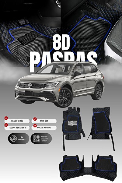 stiloto Volkswagen Tiguan (2024 ve sonrası) 8D Deri Havuzlu Oto Paspas | Tam ...