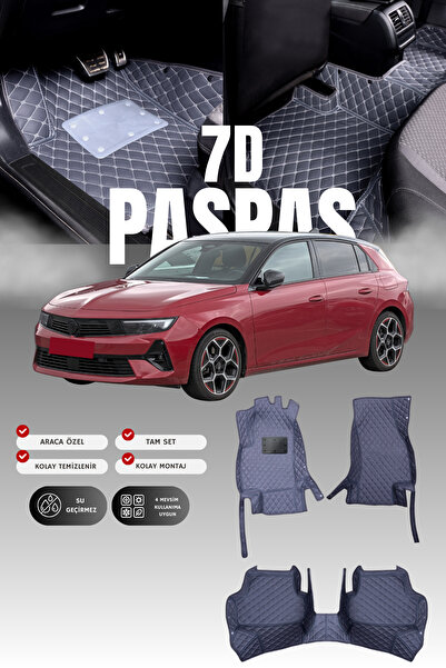 stiloto سجادة أرضية جلدية للسيارة أوبل أسترا إل هاتشباك (2021 وما بعدها) 7D |...