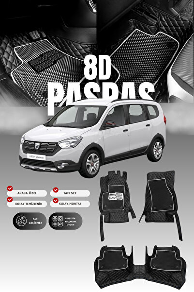 stiloto دواسة سيارة جلدية لداسيا لودجي (2012-2023) 8D |   حماية كاملة، مخصصة ...
