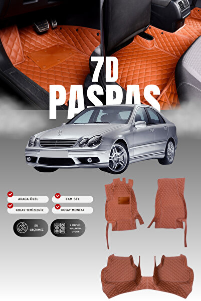 stiloto دواسة سيارة جلدية لمرسيدس C200 / W203 (2000-2007) طراز 7D |   حماية ك...