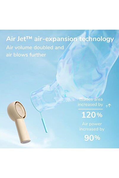 Generic Handheld Turbo Fan 4000mAh 5 Speed USB Rechargeable Portable Mini Desk Personal Fan Quiet 16H