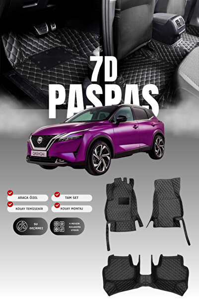 stiloto سجادة أرضية جلدية لسيارة نيسان قاشقاي إي-باور (2021 وما بعدها) بتصميم...