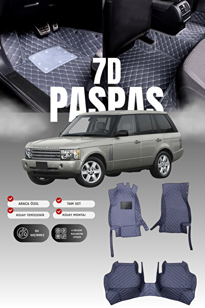 stiloto سجادة أرضية جلدية للسيارة لاند روفر رينج روفر فوج (2002-2012) بتصميم ...