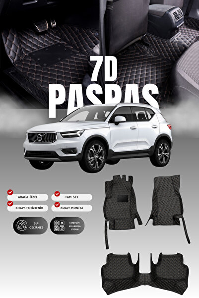 stiloto فولفو XC40 (2018 وما بعده) سجادة أرضية للسيارة من الجلد 7D |   حماية ...