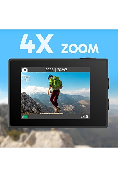 AKASO EK7000 4K30FPS 20MP Action Camera with 64GB microSDXC Memory Card