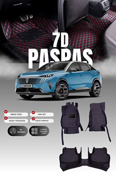 stiloto سجادة أرضية للسيارة من الجلد بتصميم حوض السباحة لسيارة بيجو 3008 الهج...