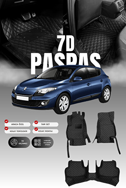 stiloto دواسة سيارة جلدية لرينو ميجان 3 (2009-2016) طراز 7D |   حماية كاملة، ...