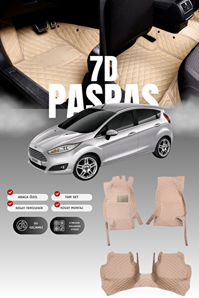 stiloto دواسة سيارة جلدية لفورد فييستا (2010-2016) بتصميم 7D |   حماية كاملة،...