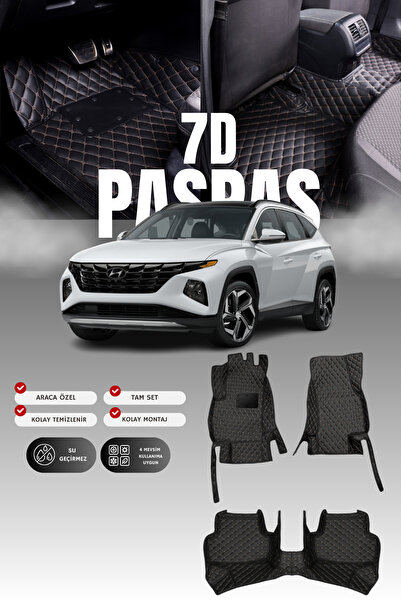 stiloto سجادة أرضية للسيارة من الجلد لهيونداي توسان (2020 وما بعدها) 7D |   ح...