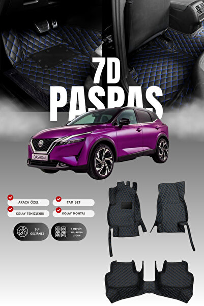 stiloto سجادة أرضية جلدية لسيارة نيسان قاشقاي إي-باور (2021 وما بعدها) بتصميم...