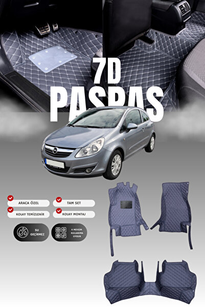 stiloto دواسة سيارة جلدية لسيارة أوبل كورسا دي (2006-2014) 7D |   حماية كاملة...