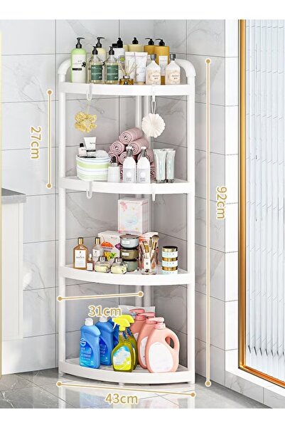 Generic 4-Tier Corner Shelf Plastic Bathroom Corner Shower Caddy Shower Organizer Storage Rack