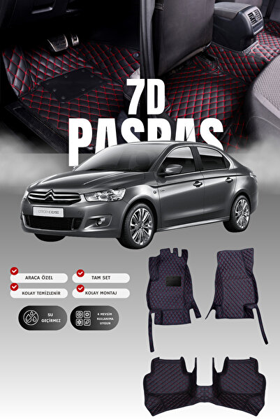 stiloto سجادة أرضية جلدية للسيارة ستروين سي-إليزيه (2012-2023) بتصميم حوض سبا...