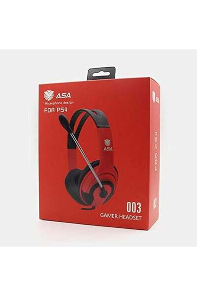 hadiat altifl ASA-003 Wired Over-Ear Gaming Headset with Microphone (Red)