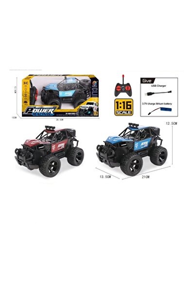 Toysea 1:16 Off-Road RC Truck, 4 Function Remote Control Car with USB Charger