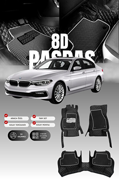 stiloto Bmw 5 Series G30 (2017-2023) 8D Leather Pool Auto Floor Mat |   Full ...