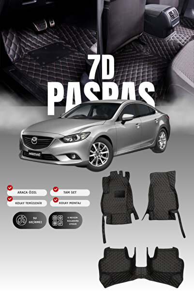 stiloto سجادة أرضية جلدية للسيارة مازدا 6 (2013-2023) بتصميم حوض سباحة |   حم...