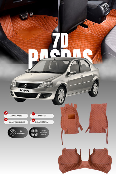 stiloto دواسة سيارة جلدية من 7 قطع لداسيا لوجان (2004-2012) |   حماية كاملة، ...