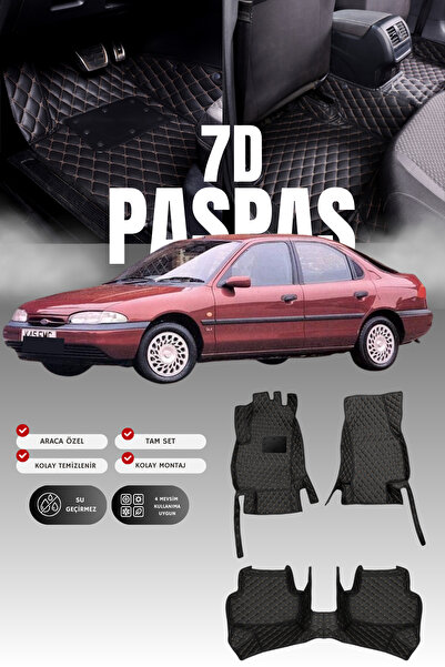 stiloto سجادة أرضية جلدية للسيارة فورد مونديو (1996-2000) 7D |   حماية كاملة،...