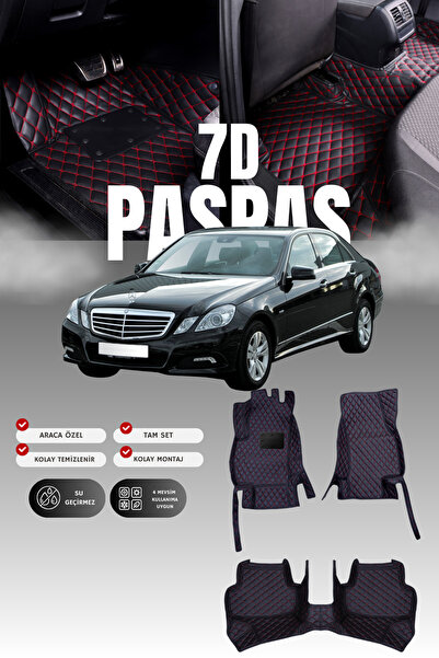 stiloto دواسة سيارة جلدية لمرسيدس E180 / W212 (2013-2016) بتصميم حوض سباحة 7D...